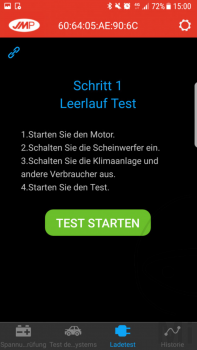 Bluetooth battery monitoring via smartphone