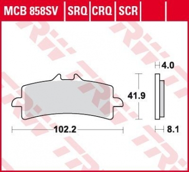 Sinter carbon racing brake pads TRW