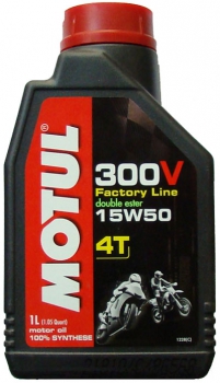 Motul 300V 4 T Factory Line 15W-50 engine oil for heavy duty 4-T engines