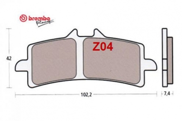 Brembo Racing Z04 or Z10 brake pads front Aprilia RSV4 and Tuono V4