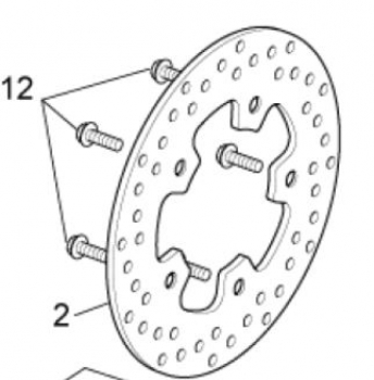 Brake disc rear Aprilia RSV4 and Tuono V4