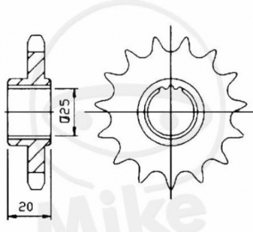 Kürzere Übersetzung 15Z für Aprilia Dorsoduro und Shiver