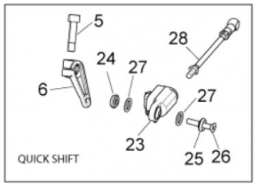 Quickshifter (Schaltautomat) für Aprilia RS125 + Tuono 125