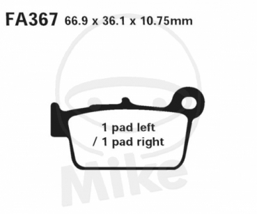 Brake pad set rear Aprilia Dorsoduro and Shiver