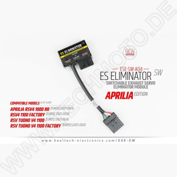 Healtech exhaust flaps Servo Eliminator also switchable Plug & Go Aprilia RSV 4 + Tuono V4