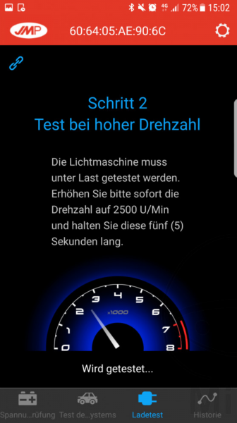 Bluetooth battery monitoring via smartphone