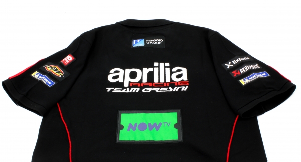 New Official Aprilia Team Black Polo A1POMCPODM3NE