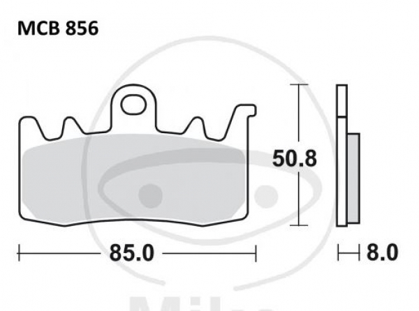 TRW brake pads in SRT compound for Aprilia Tuono V4 ABS, RS660 and Tuono 660
